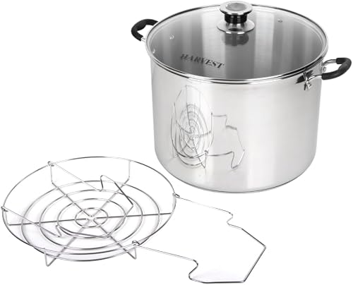 Harvest Stainless Steel 20-Quart Canning Pot with Reversible Rack