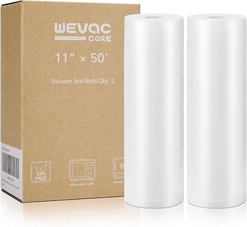 Wevac Vacuum Sealer Rolls, 11 in. x 50 ft (2-Pack)